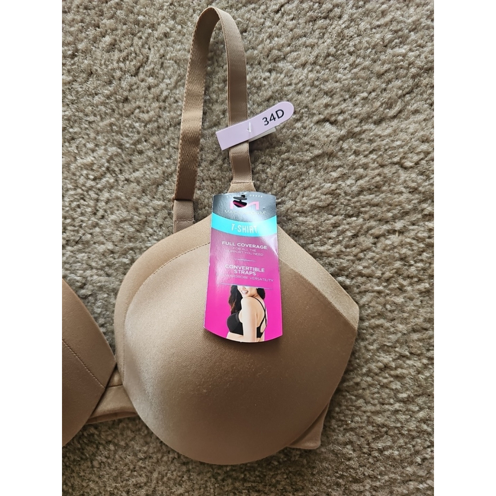 Maidenform Women's Full Coverage Underwire Bra 34D Beige - Picture 2 of 3